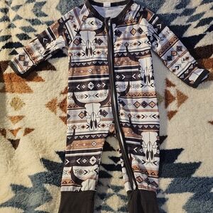 Tribal Patterned Kids One Piece